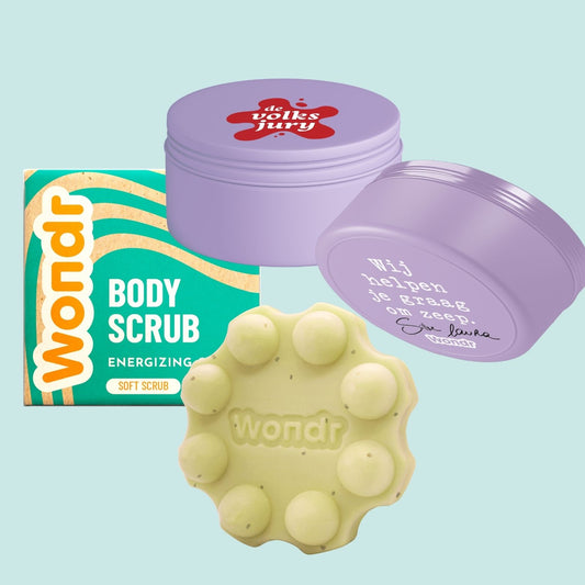 DE VOLKSJURY TRAVEL CASE + ENERGIZING GINGER SCRUB