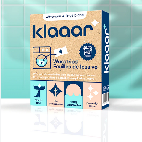 🎁 KLAAAR wasstrips voor witte was (40 wasbeurten) (100% off)