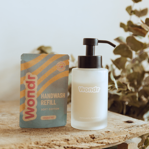 Handsoap Bottle + Refill Soft Cotton